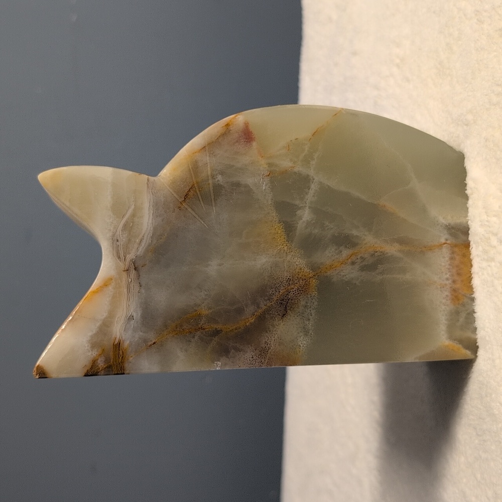 Natural Onyx Carved Cat